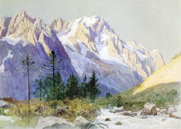 William Stanley Haseltine Painting - Wetterhorn de Grindelwald Suiza paisaje Luminismo William Stanley Haseltine